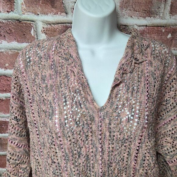 Vintage Women's DAVIDSON'S Long Sleeves Knit V Neck Sweater Medium - Picture 2 of 7